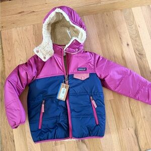 Patagonia tribbles hoodie jacket pink and Blue